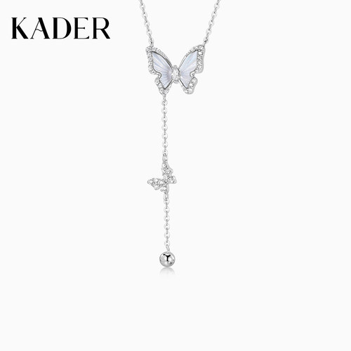 KADER开朵寻星蝴蝶项链女925银简约时尚小众设计款锁骨链生日礼物