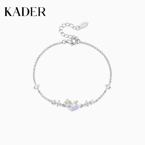 KADER开朵月落星河手链女纯银轻奢小众精致设计纪念原创生日礼物