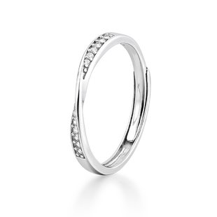 【可刻字】卡蒂罗莫比乌斯环情侣戒指男女足银小众设计生日礼物