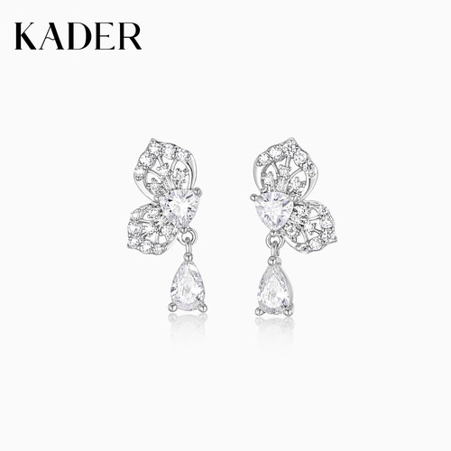 KADER开朵水滴莲漪耳钉简约时尚小众设计轻奢高级感耳饰