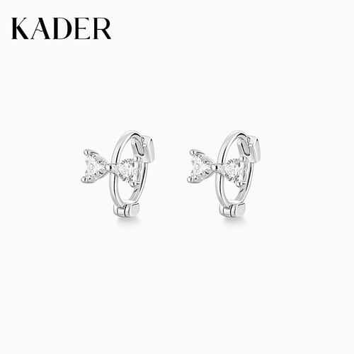 KADER开朵流光蝴蝶结耳钉简约高级设计感百搭精致耳饰新款
