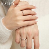 可刻字 卡蒂罗莫比乌斯环情侣戒指925银一对生日礼物送女友