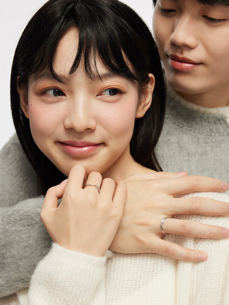CATYRINUS MOBIUS RING COUPLE RING PAIR RING A PAIR OF PLAIN RINGS CHRISTMAS GIFT FOR GIRLFRIEND