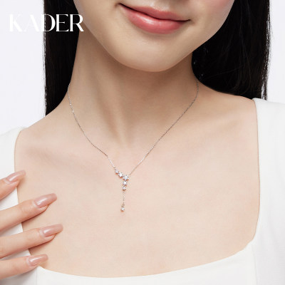 KADERS925银女闪耀锆石项链