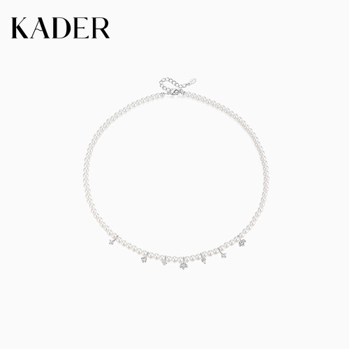 KADER开朵水芙蓉项链女贝珠简约时尚小众设计原创锁骨链生日礼物