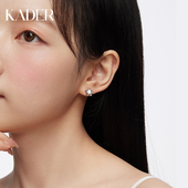 卡蒂罗五瓣花耳钉女生足银气质冷淡风耳饰轻奢小众设计感生日礼物