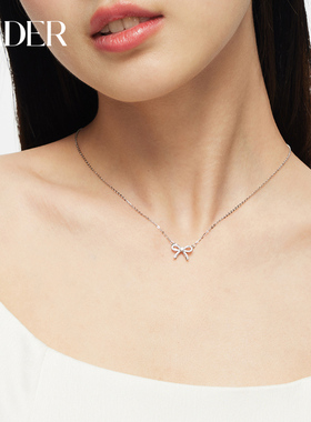卡蒂罗甜心蝴蝶结项炼女925银轻奢小众设计锁骨炼生日礼物送女友