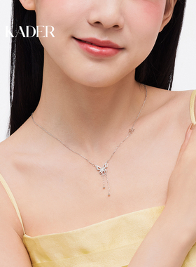 卡蒂罗缪斯蝶梦项炼女925银轻奢小众设计新款爆款流苏锁骨炼