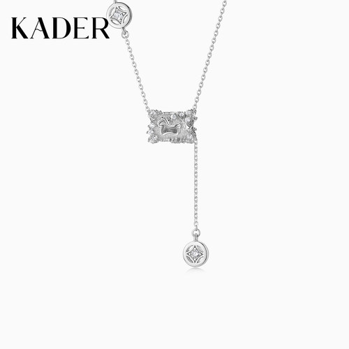 KADER开朵马上有钱项链女925银小众设计锁骨链马年本命年新年礼物