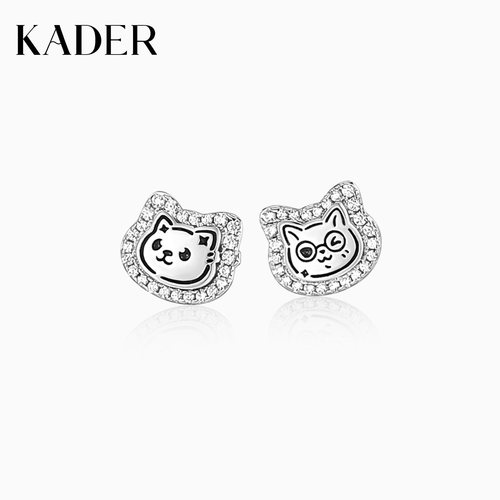 KADER开朵星光猫耳钉简约时尚小众设计轻奢高级感耳饰生日礼物