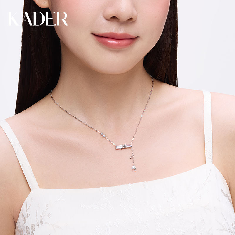 卡蒂罗竹枝流苏项链女S925纯银轻奢小众设计感生日毕业礼物送女友