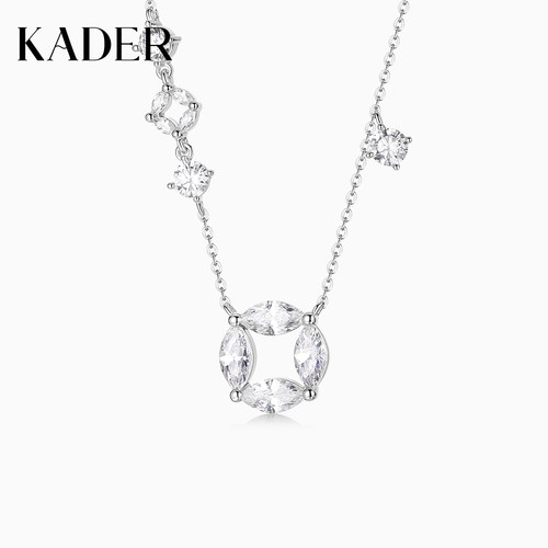 KADER开朵圆满钱币项链女S925纯银小众设计锁骨链新年礼物送闺蜜