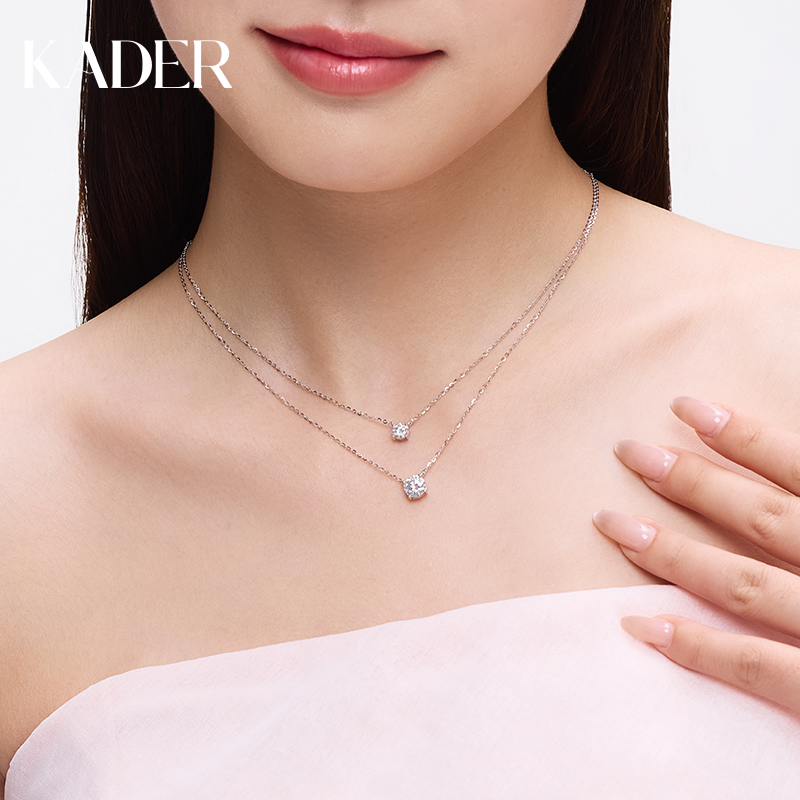 卡蒂罗璀璨之星项链925银经典莫桑钻锁骨链女生日礼物2025新款