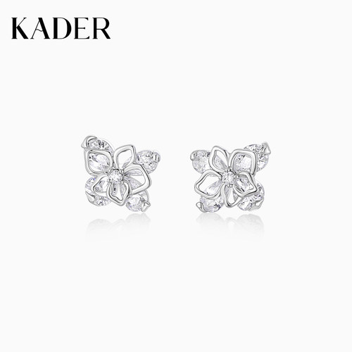 KADER开朵栀子花耳钉高级简约时尚小众设计感耳饰轻奢礼物