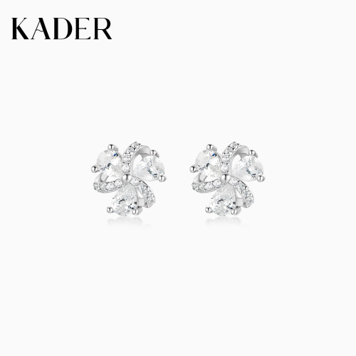 KADER925银女简约耳钉