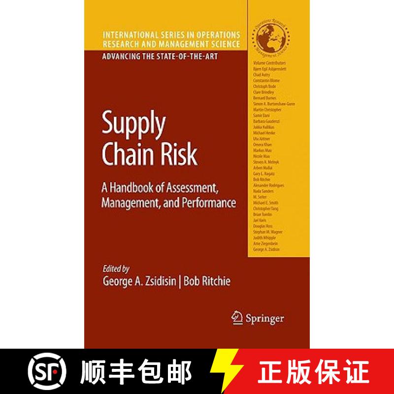 【3-4周达】Supply Chain Risk : A Handbook of Assessment, Management, and Performance [9780387799339]