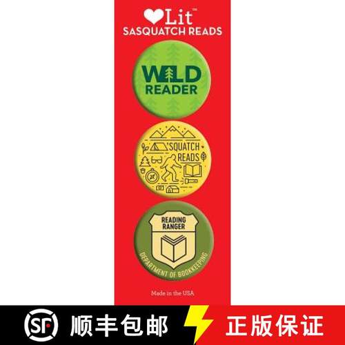【3-4周达】Sasquatch Reads 3-Button Assortment [9781423653097]