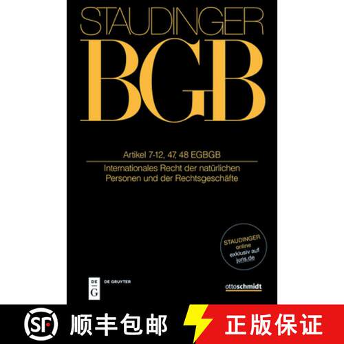 【3-4周达】精装 Artikel 7–12, 47, 48 EGBGB – (Internationales Recht der natürlichen Personen und d... [9783805913591]