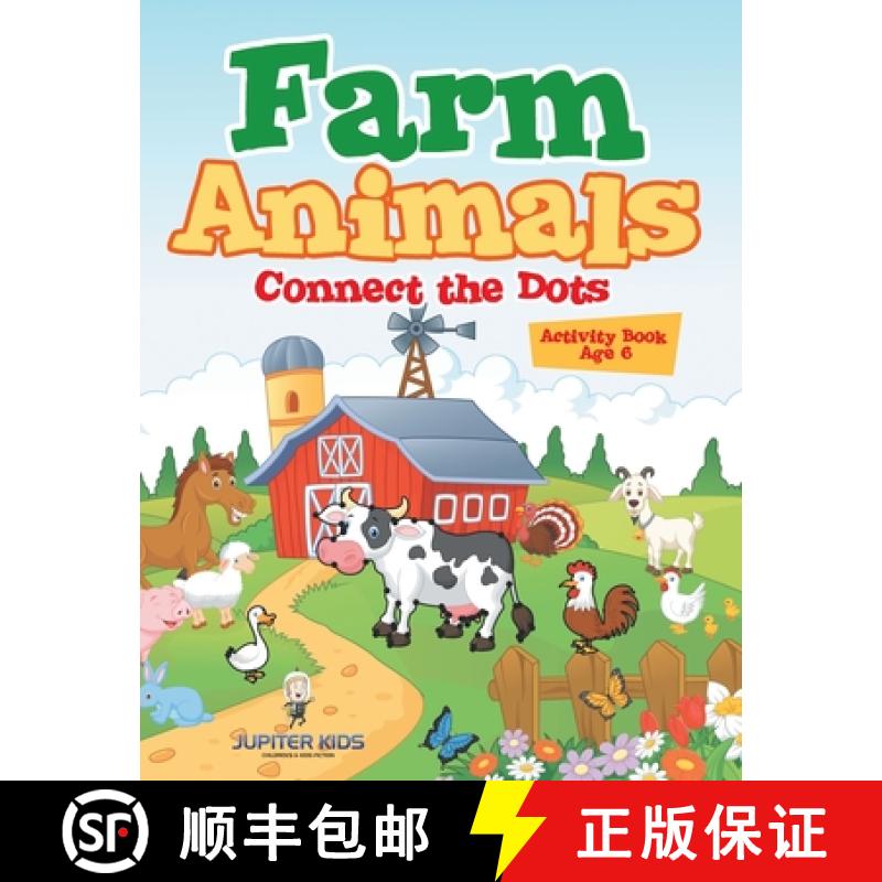【3-4周达】Farm Animals: Connect the Dots Activity Book Age 6 [9798869442338]