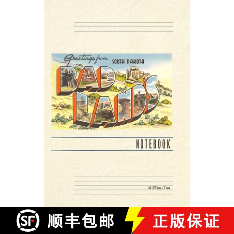 预订 Vintage Lined Notebook Greetings from the Badlands [9798385407347]