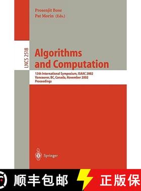 【3-4周达】Algorithms and Computation : 13th International Symposium, ISAAC 2002 Vancouver, BC, Canad... [9783540001423]