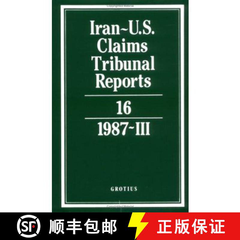 【3-4周达】Iran-U.S. Claims Tribunal Reports: Volume 16 [9780521464505]