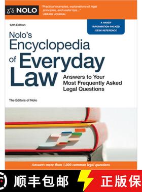 预订 Nolo's Encyclopedia of Everyday Law: Answers to Your Most Frequently Asked Legal Questions [9781413330670]