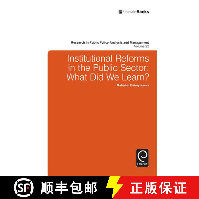 【3-4周达】Institutional Reforms in the Public Sector: What Did We Learn? [9781780528687]