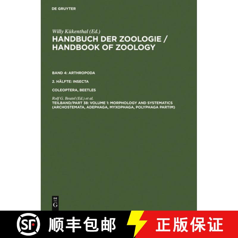 【3-4周达】精装 Coleoptera, Beetles, Volume 1: Morphology and Systematics (Archostemata, Adephaga, My... [9783110171303] - 实物图