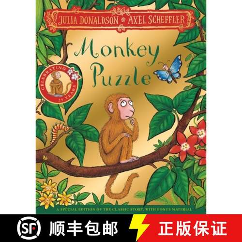【3-4周达】Monkey Puzzle 25th Anniversary Edition : with a shiny gold foil cover and fun activities t... [9781035049455]