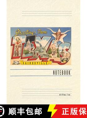 【3-4周达】Vintage Lined Notebook Greetings from Gainesville, Texas [9798385450954]