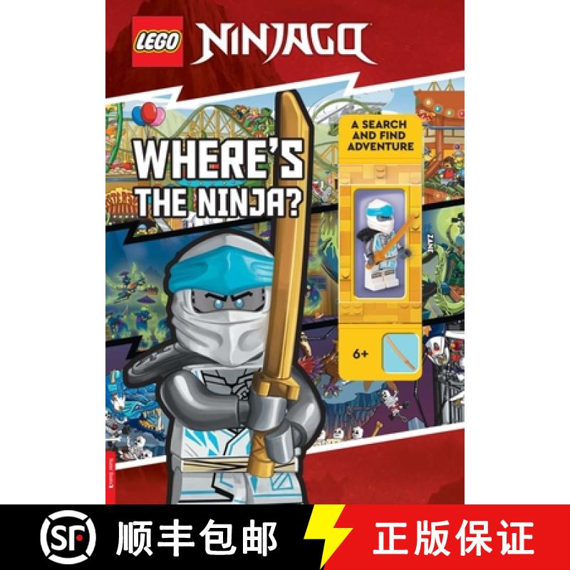 【3-4周达】LEGO® NINJAGO®: Where's the Ninja? A Search and Find Adventure (with Zane minifigure) [9781837250325]