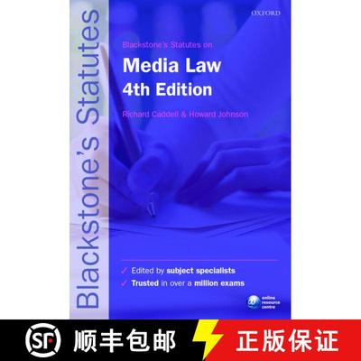 【3-4周达】Blackstone's Statutes on Media Law [9780199656332]