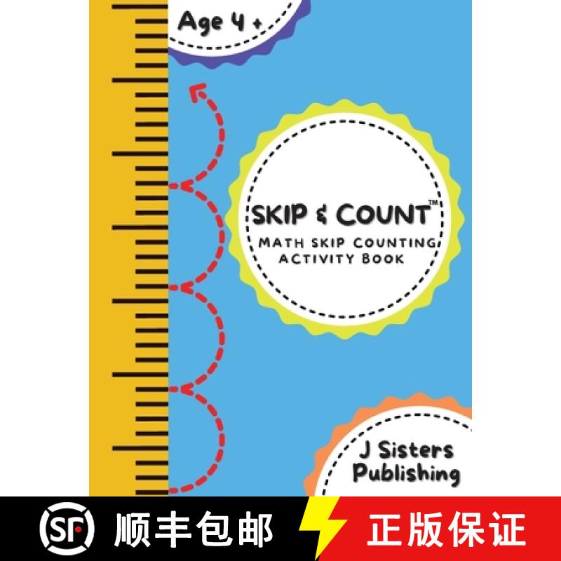 【3-4周达】Skip & Count Math Skip Counting Activity Book: Beginner Math Learning Book for Kids Ages 4... [9781777780432]