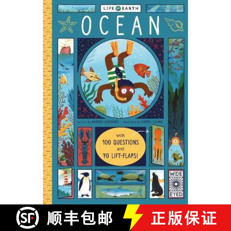 【2-3周达】Life on Earth: Ocean: With 100 Questions and 70 Lift-flaps! [9781786030573]