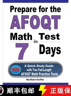 【3-4周达】Prepare for the AFOQT Math Test in 7 Days: A Quick Study Guide with Two Full-Length AFOQT ... [9781646121342]
