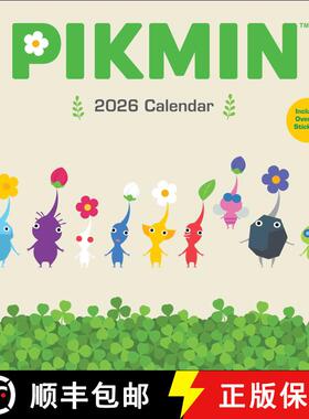 【3-4周达】Pikmin 2026 Wall Calendar with Over 50 Bonus Stickers [9781419784927]
