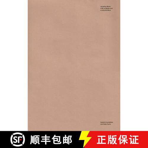【3-4周达】Jonathan Monk (Bilingual edition): A Bit of Matter and a Little Bit More [9783775752602]