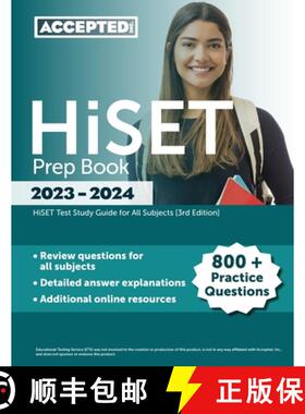 【3-4周达】HiSET Prep Book 2023-2024: 800+ Practice Questions, HiSET Test Study Guide for All Subjects [9781637982846]