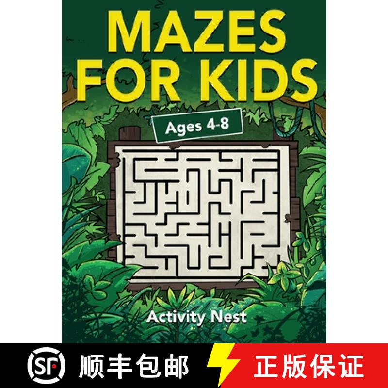 【3-4周达】Mazes For Kids Ages 4-8: Maze Activity Book for Kids | 4-6, 6-8 | Workbook for Games, Puzz... [9781951791094]
