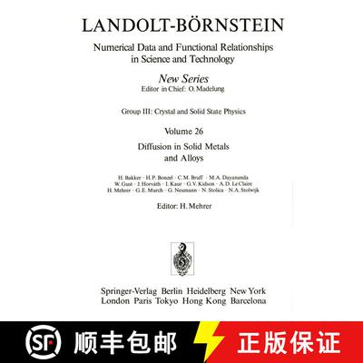 【3-4周达】精装 Diffusion in Solid Metals and Alloys / Diffusion in festen Metallen und Legierungen [9783540508861]