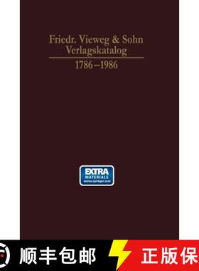 【3-4周达】Friedr. Vieweg & Sohn Verlagskatalog : 1786-1986 [9783322990631]
