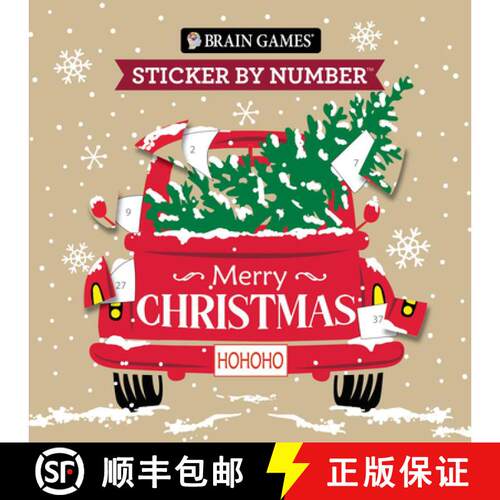 【3-4周达】Brain Games - Sticker by Number Compact Edition: Merry Christmas 7x7 Inches Christmas Stoc... [9798897462254]