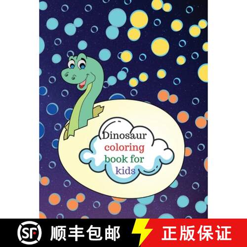【3-4周达】Dinosaur coloring book for kids [9781716421341]