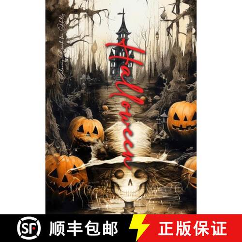 【3-4周达】Halloween Coloring Book for Adults : Halloween Coloring Book Grayscale | Scarecrows, Pumpk... [9783758403088]