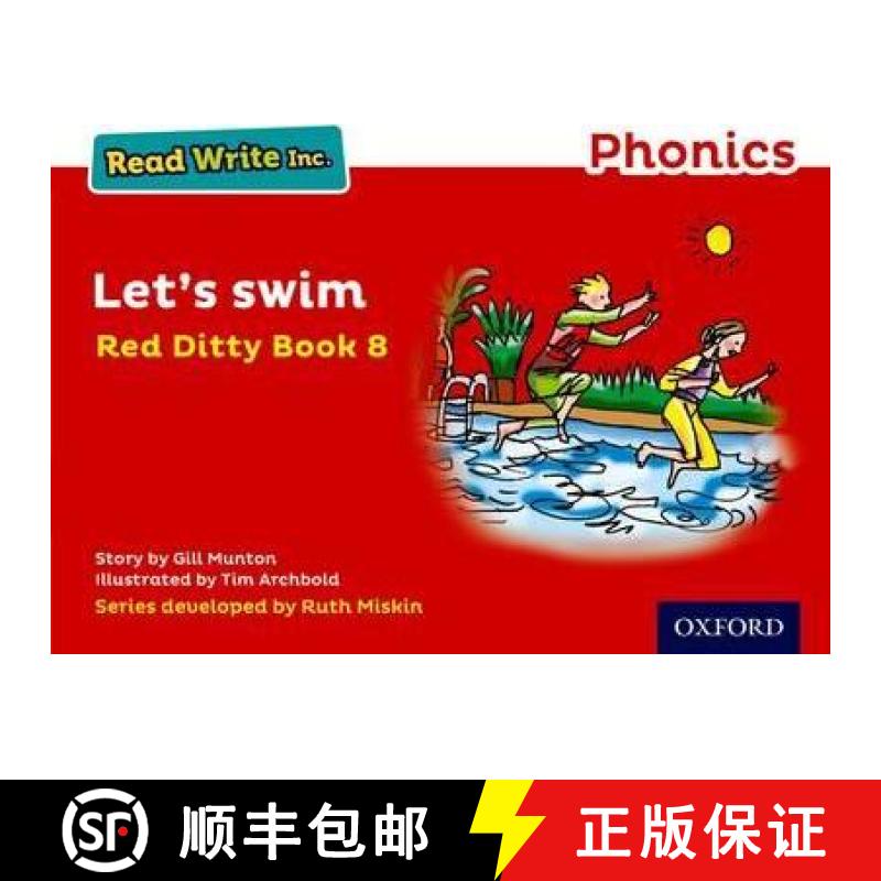 【2-3周达】Read Write Inc. Phonics: Let's Swim (Red Ditty Book 8) [9780198371267]