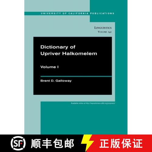 【3-4周达】精装 Dictionary of Upriver Halkomelem: Volume 141 (First Edition) [9780520098725]