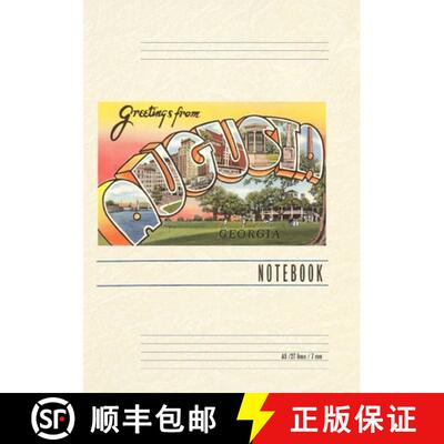 【3-4周达】Vintage Lined Notebook Greetings from Augusta [9798385411597]