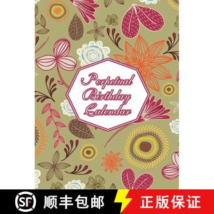 Perpetual 9781953987426 Organizer... Hardcover 4周达 Book Calendar Birthday Monthly Floral Daily Themed