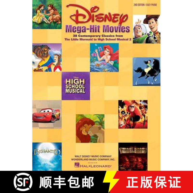 【2-3周达】Disney Mega-Hit Movies: 2nd Edition - 38 Contemporary Classics from the Little Mermaid to ... [9780634045141]